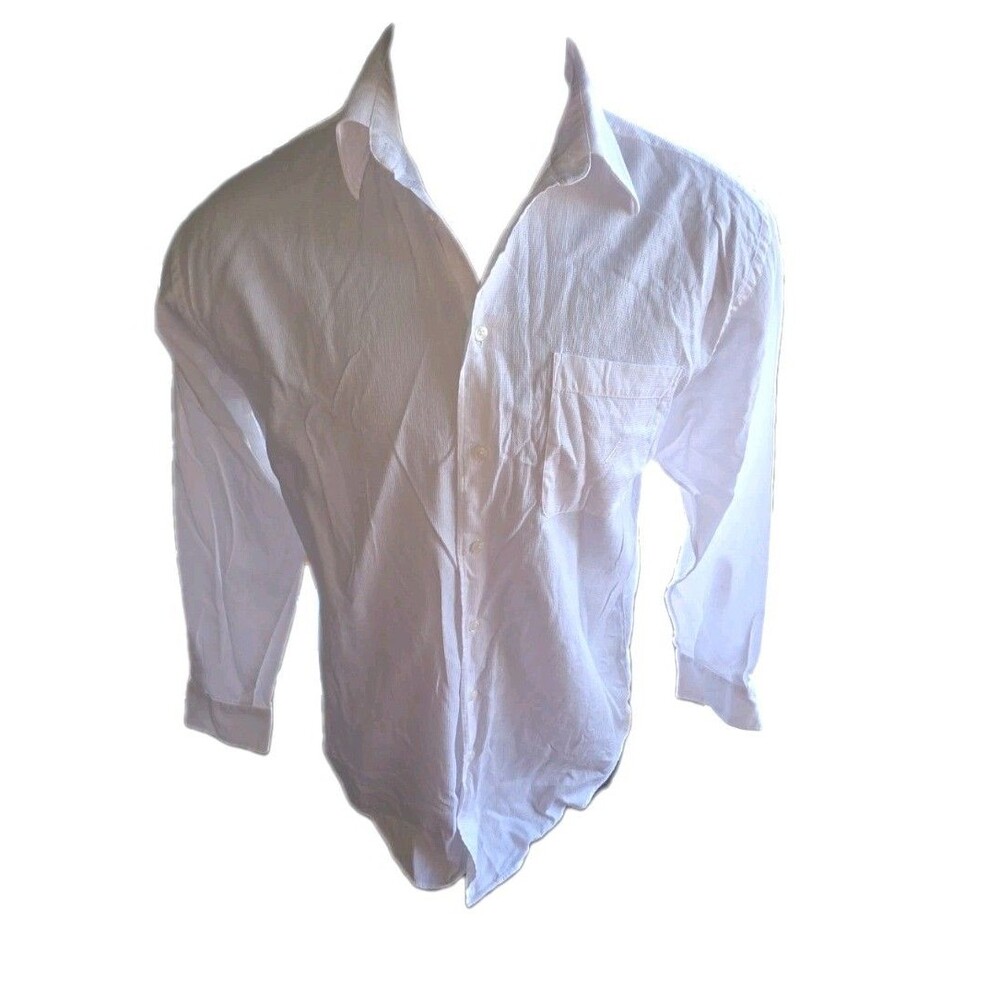 Nautica Mens  Crisp White Button-Down Oxford Shirt Size 16 32/33 Hong Kong